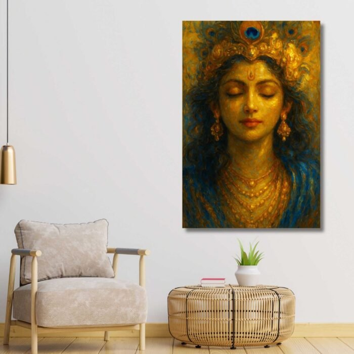 Krishna canvas wall painting by kunjcart7