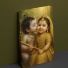 Little cute radha krishna wall painting1