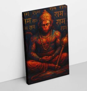 Lord Hanuman Canvas Painting6