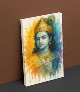 Lord Krishna Wall Painting | Krishna Canvas Painting in Multiple Sizes | HD Vivid Colors Spiritual Wall Art for Home and Office