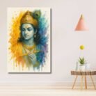Lord Krishna Wall Canvas Painting By Kinjcart - 8584543