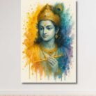 Lord Krishna Wall Canvas Painting By Kinjcart - 8584545