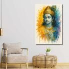 Lord Krishna Wall Canvas Painting By Kinjcart - 8584546