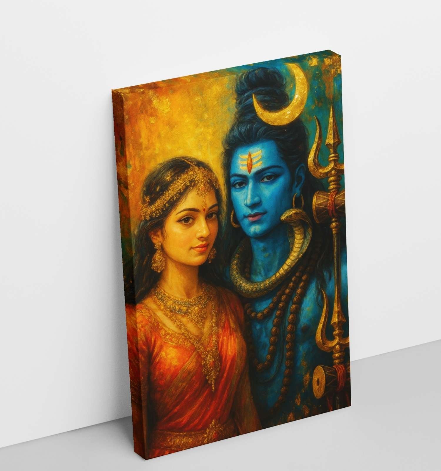 Lord Shiva and Parvati canvas art2