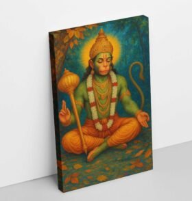 Meditation Lord Hanuman Painting2