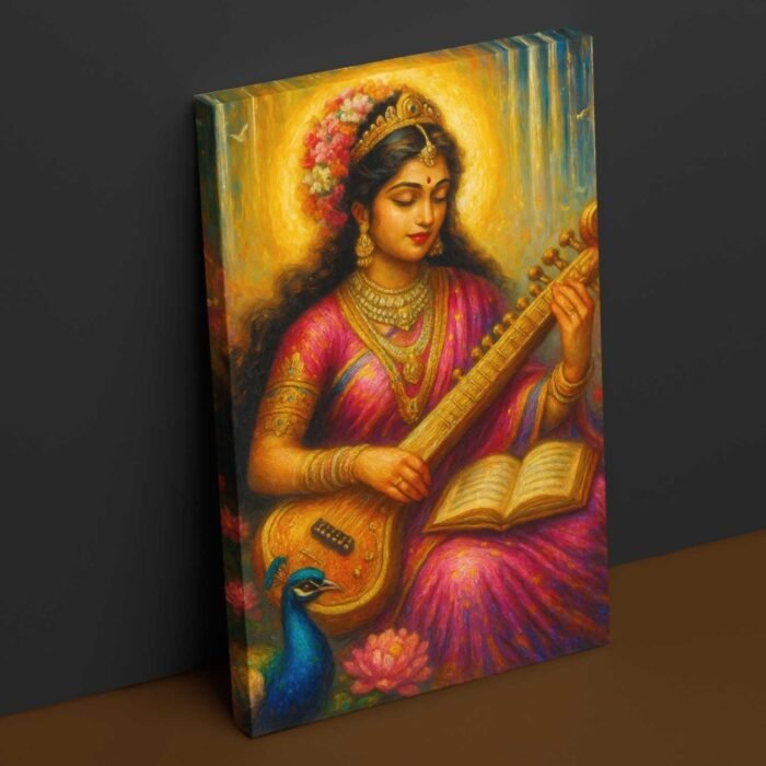 Modern Saraswati Painting BY KUNJCART1
