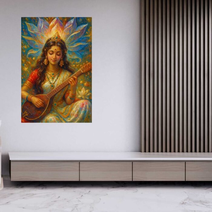 Modern Saraswati Painting BY KUNJCART1