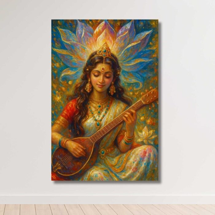 Modern Saraswati Painting BY KUNJCART2