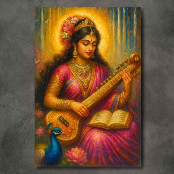 Modern Saraswati Painting BY KUNJCART3