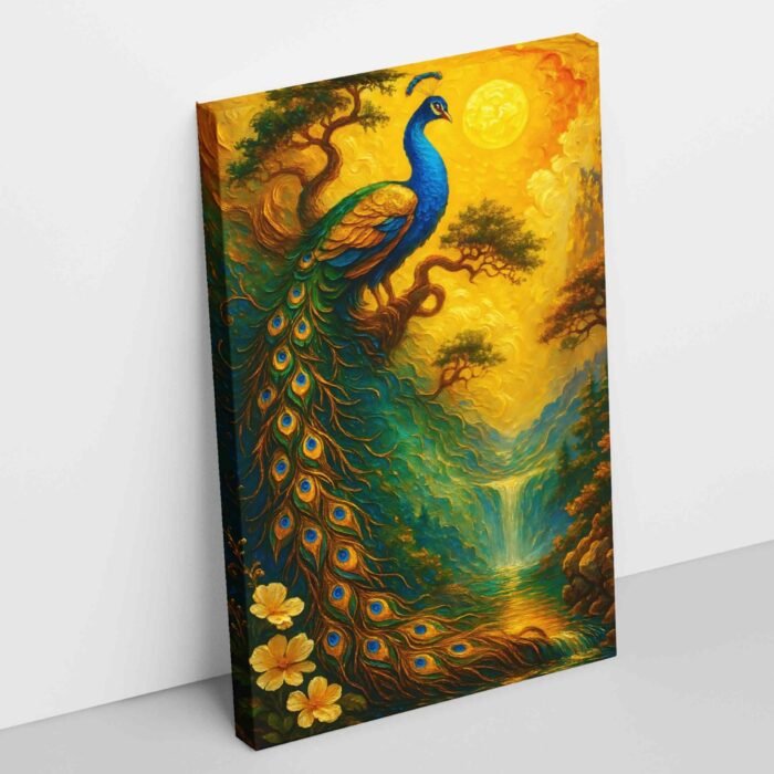 Peacock Painting For Wall Vastu BY KUNJCART2