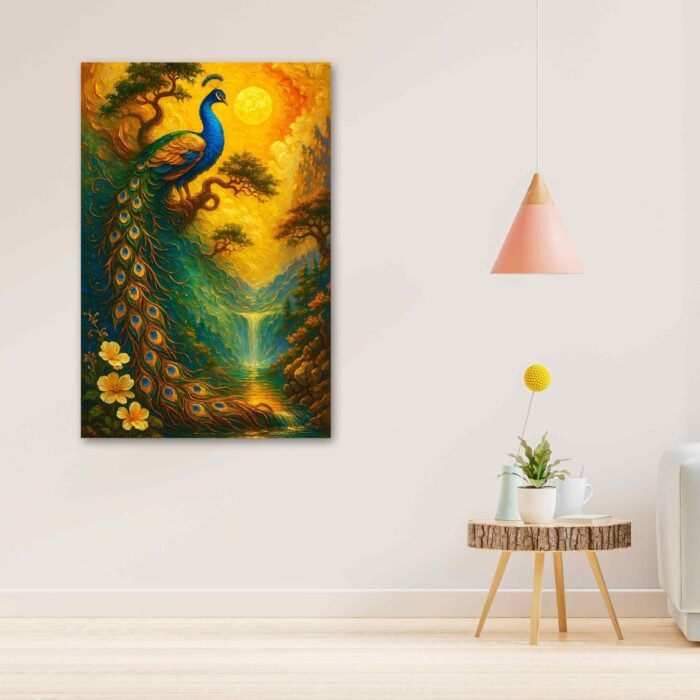 Peacock Painting For Wall Vastu BY KUNJCART4