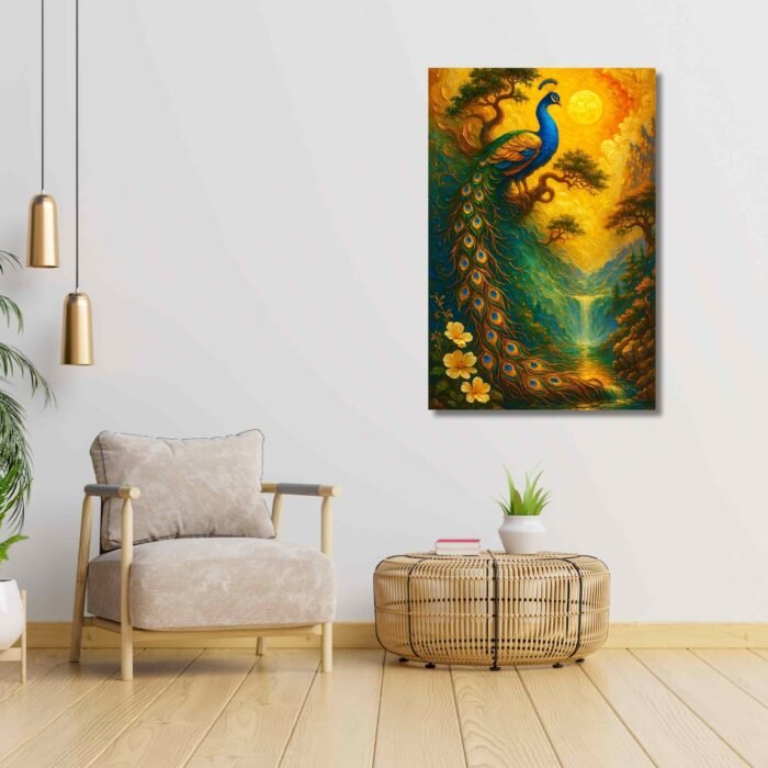 Peacock Painting For Wall Vastu BY KUNJCART7