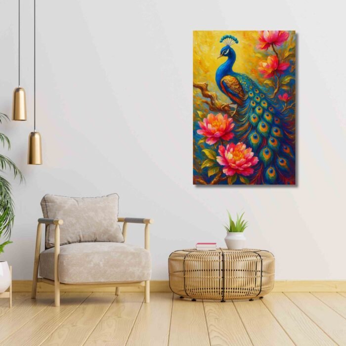 Peacock Painting For Wall Vastu for home decor7