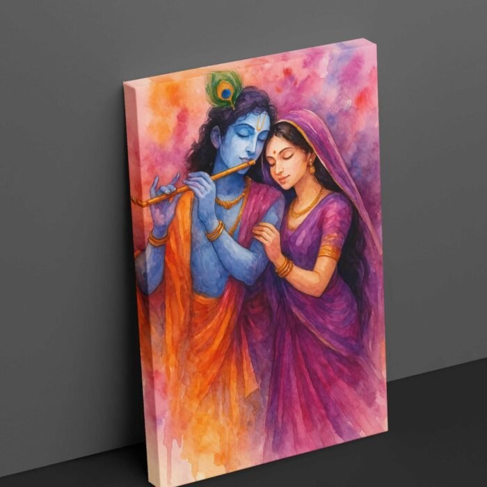 Radha Krishna Canvas Painting By KunjCart1