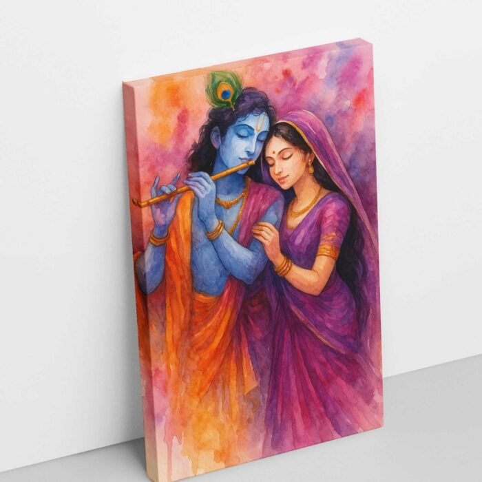 Radha Krishna Canvas Painting By KunjCart2