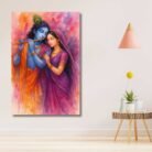 Radha Krishna Canvas Painting By KunjCart4