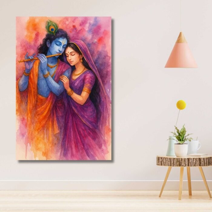 Radha Krishna Canvas Painting By KunjCart4