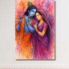 Radha Krishna Canvas Painting By KunjCart6