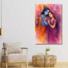 Radha Krishna Canvas Painting By KunjCart7