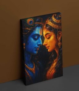 Radha Krishna canvas painting by Kunjcart1