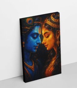 Radha Krishna canvas painting by Kunjcart2