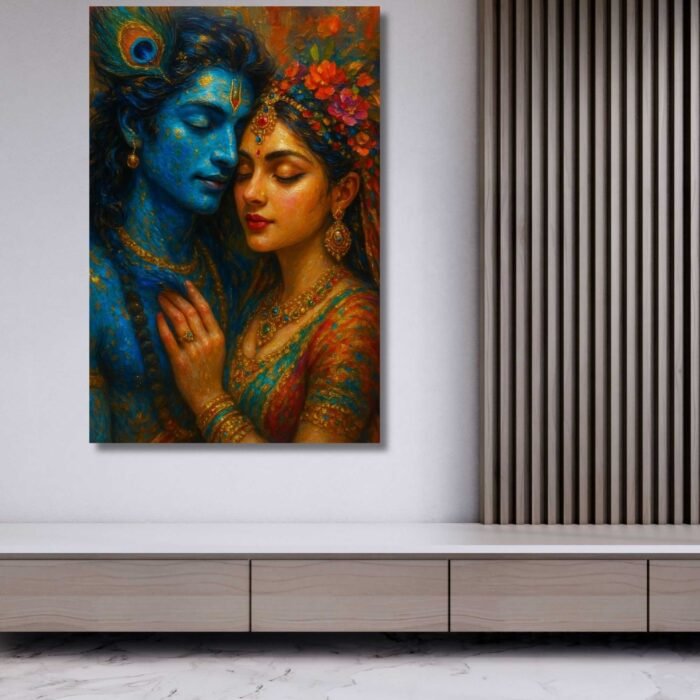 Radha Krishna canvas wall art1
