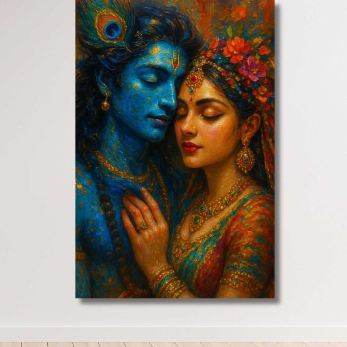 Radha Krishna canvas wall art2