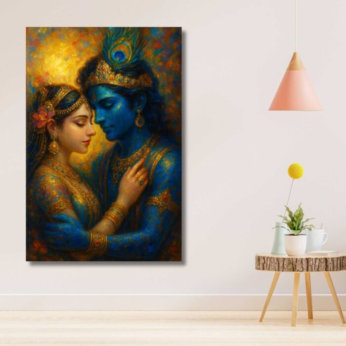 Radha Krishna couple painting1