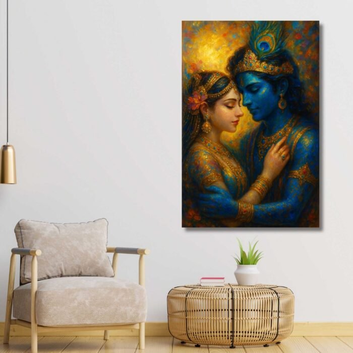Radha Krishna couple painting4