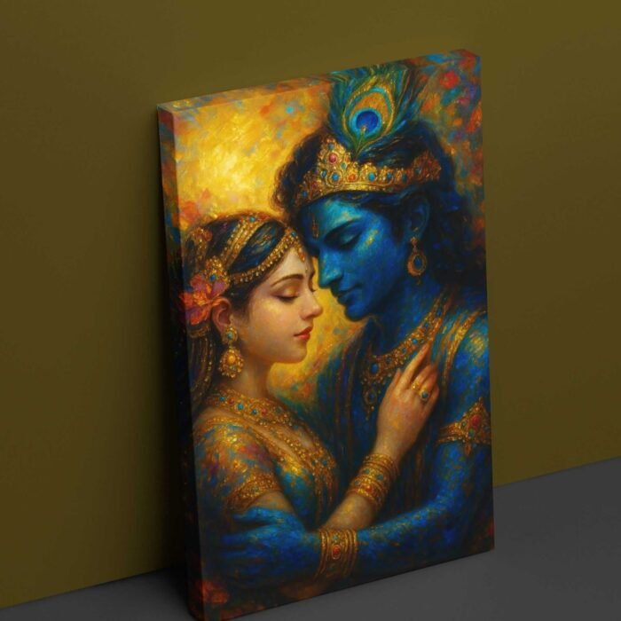 Radha Krishna framed painting2