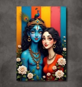 Radha Krishna love painting2
