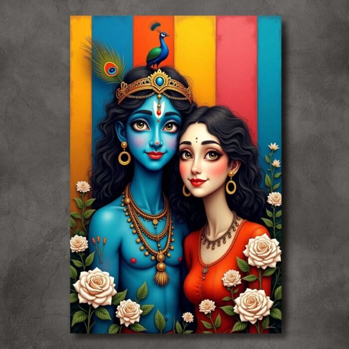 Radha Krishna love painting2