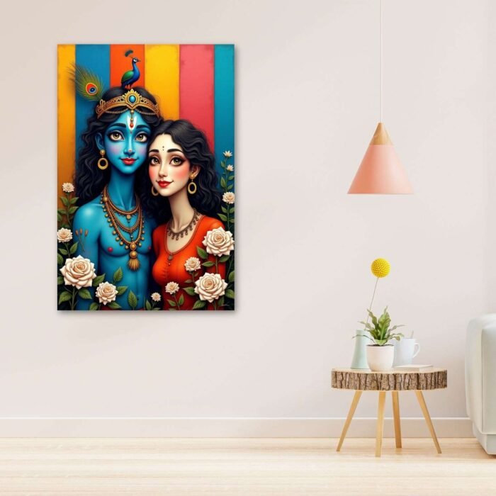 Radha Krishna love painting3