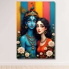 Radha Krishna modern wall painting2