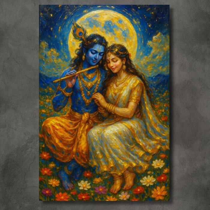 Radha Krishna painting for living room By Kunjcart3