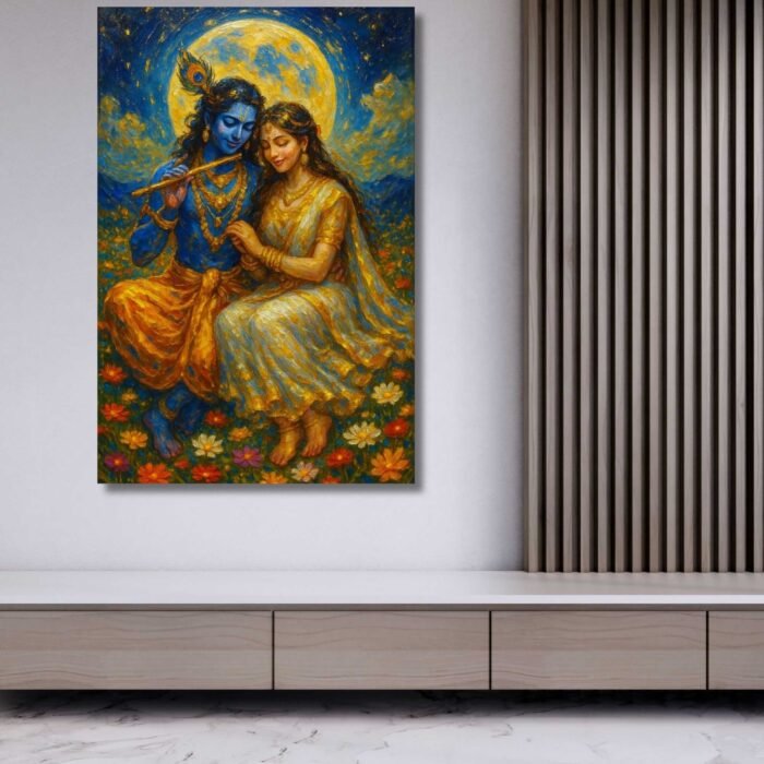 Radha Krishna painting for living room1