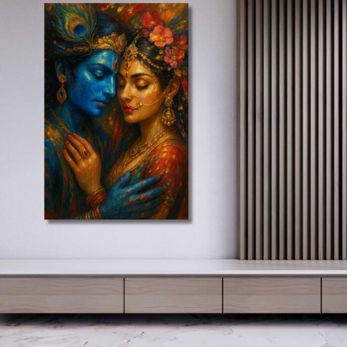 Radha Krishna wall art by Kunjcart1