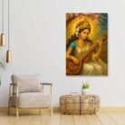 Saraswati Painting On Canvas4