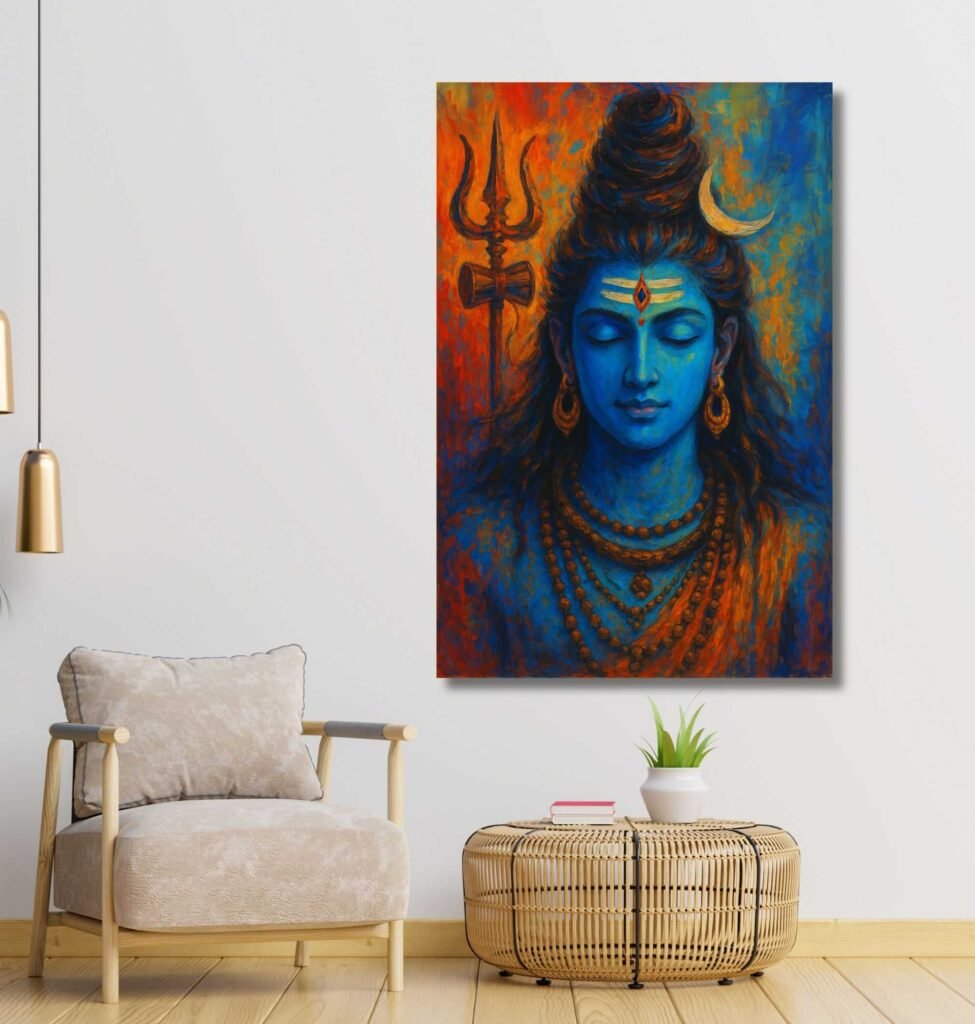 Shiv Ji Canvas Wall Painting By KunjCaart.com2