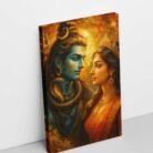 Shiva Parvati canvas wall painting2