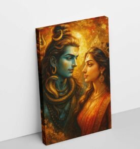 Shiva Parvati canvas wall painting2