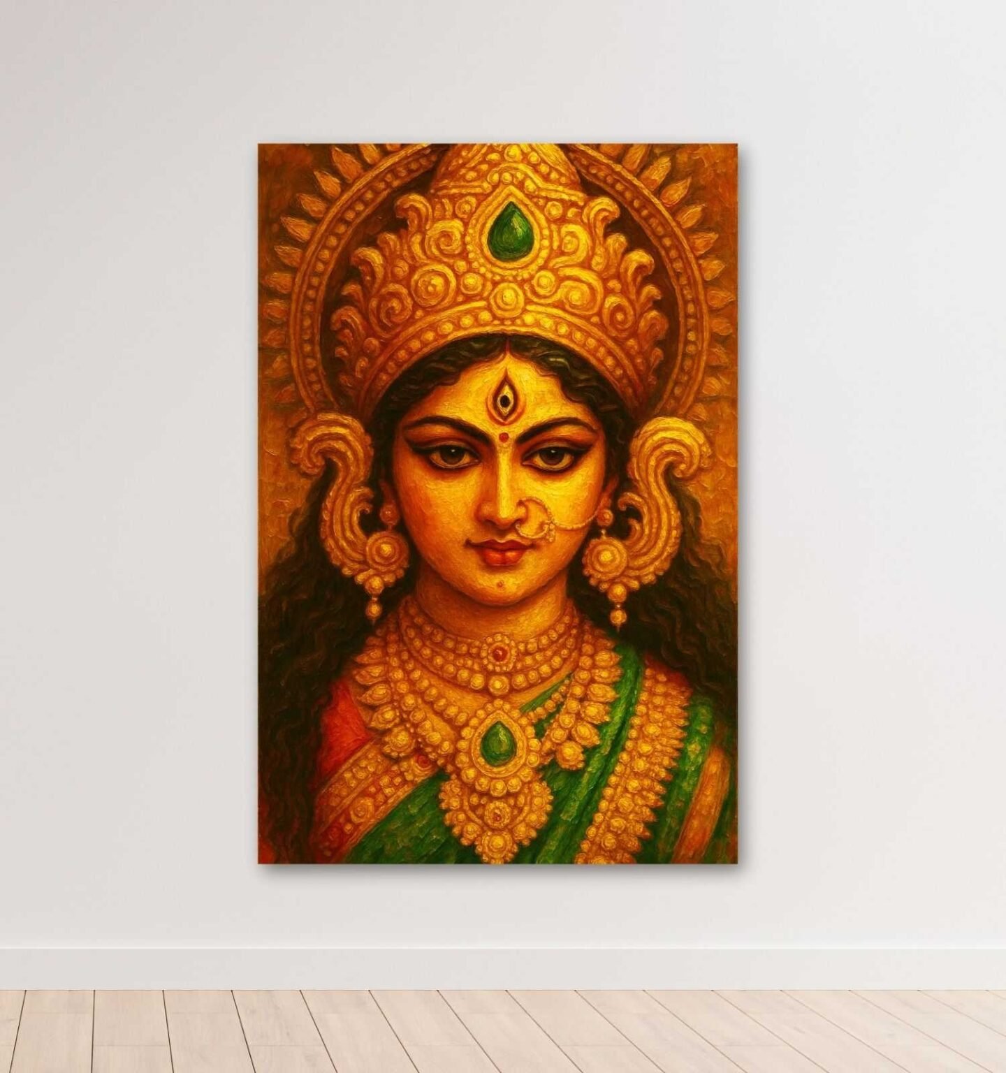 abstract durga painting on canvas By KunjCart2