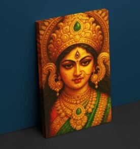 abstract durga painting on canvas1