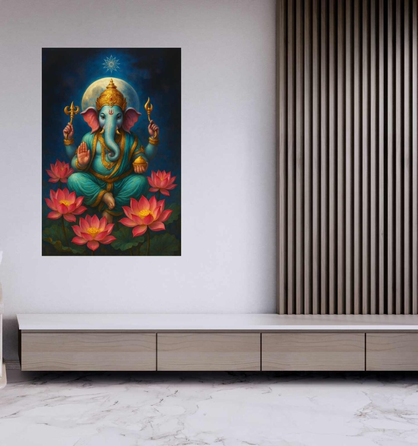 abstract ganesha painting by Kunjcart1