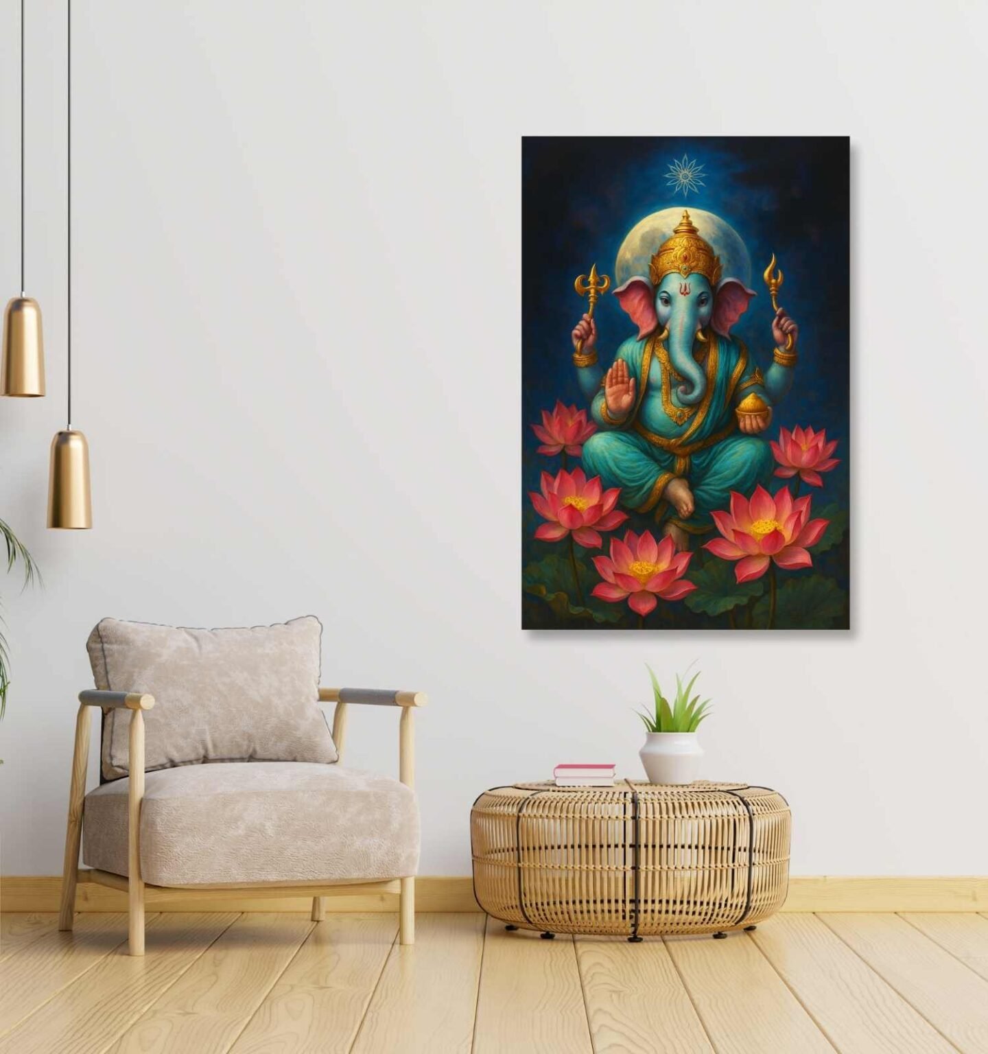 abstract ganesha painting by Kunjcart3