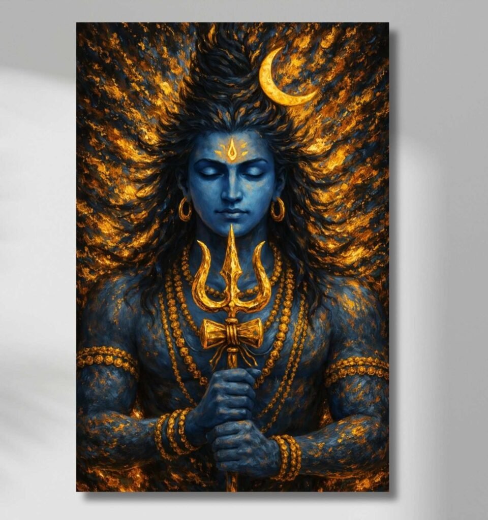 abstract shiv ji painting3