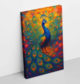 canvas peacock painting for living room1