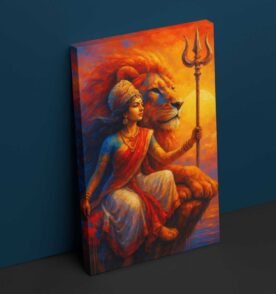 durga canvas painting For Wall By KunjCart1