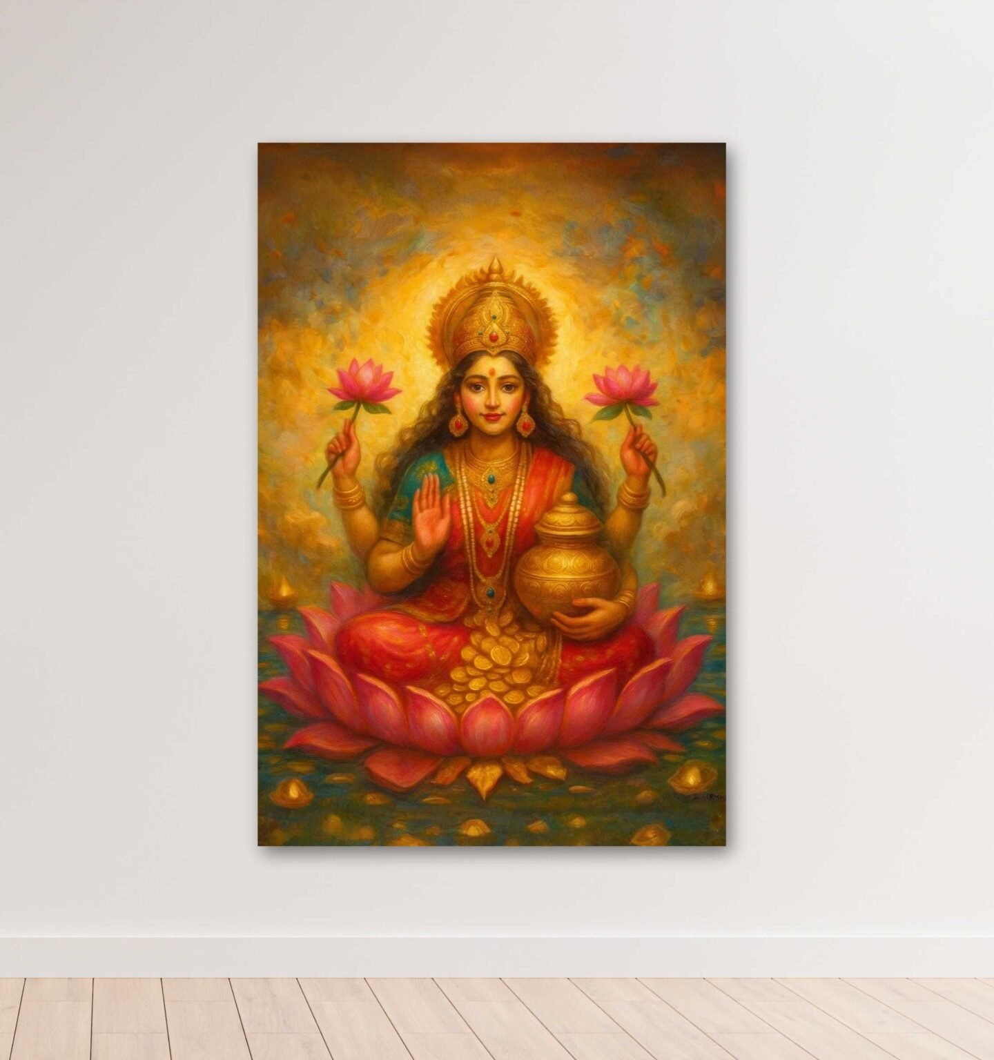 goddess lakshmi paintings by kunjcart3