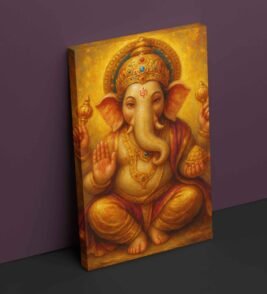 golden luxury ganesha painting 1
